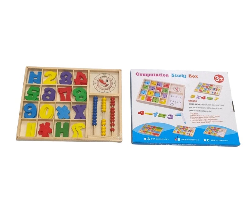 Wooden Kids Toy with Numbers and Counting Sticks, Multicolor - W21-29