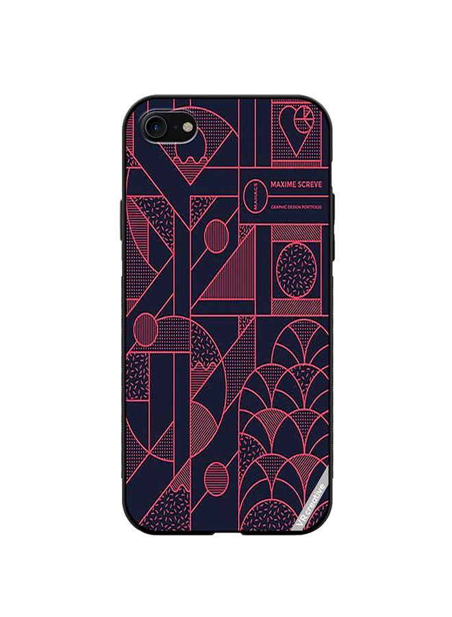VR CREATIVE Protective Case Cover For Apple iPhone SE (2022) Geometric Design Multicolour - Image 1