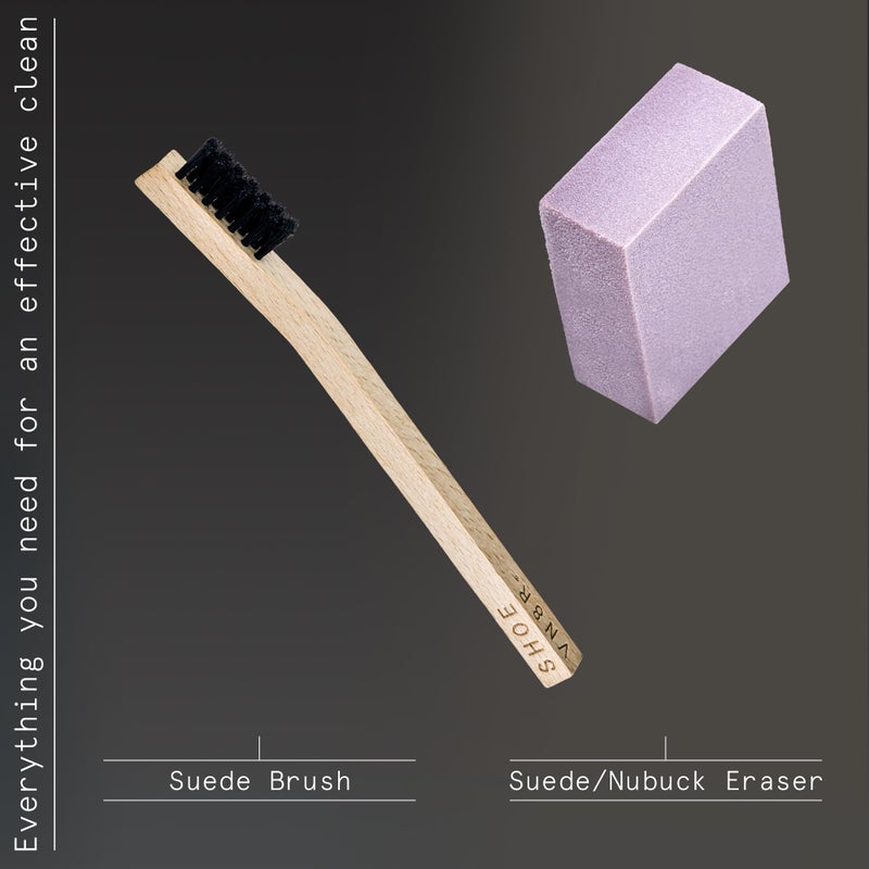 Reshoevn8r Dry Suede Kit - Sneaker Cleaner & Shoe Care for Light-Colored Nubuck & Suede Shoes - Gently Removes Marks, Spots, & Scuffs - 1 Cleaning Brush & 1 Eraser - Image 3