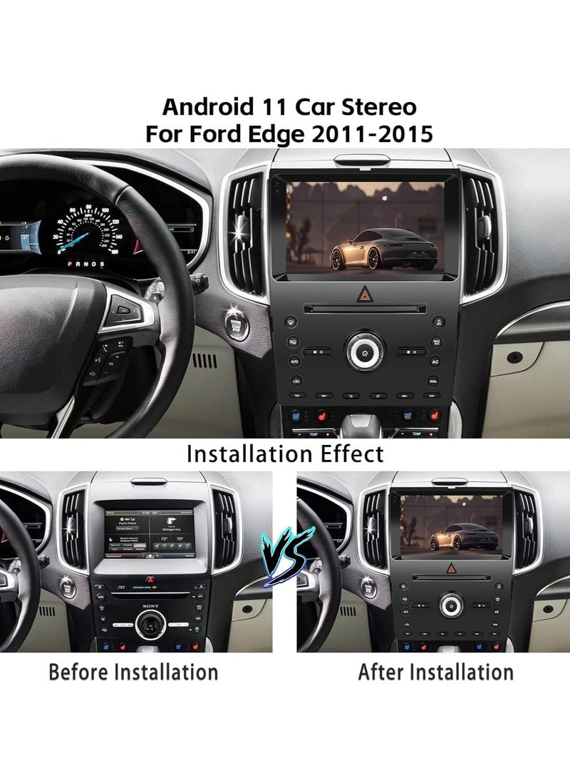 Vierex 9-Inch Android Car Stereo Radio for Ford Edge 2011–2015 with Bluetooth, GPS, WiFi, Backup Camera, FM Radio, Mirror Link, Subwoofer, SWC, Mic – 2GB RAM 32GB ROM Touch Screen - Image 2