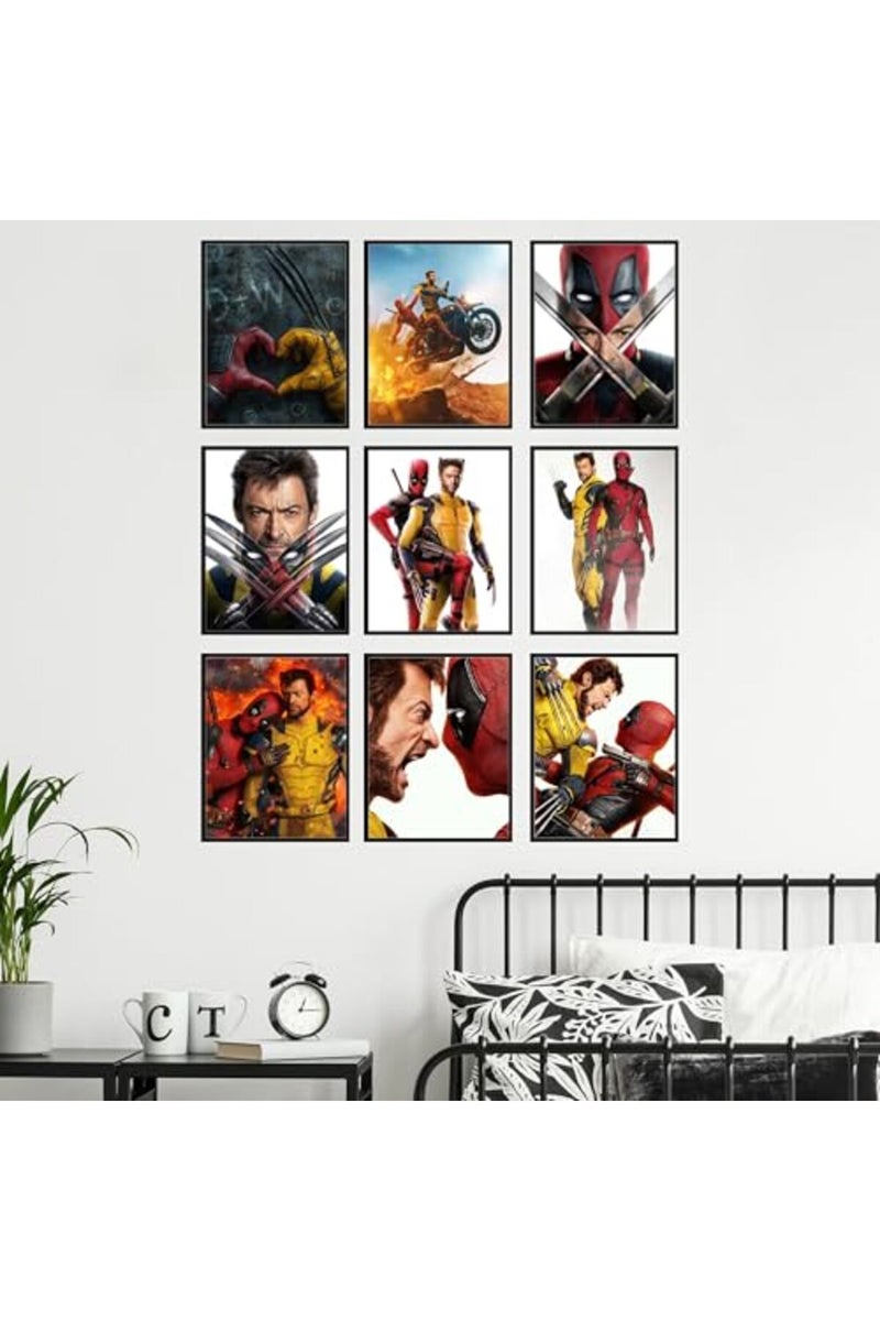 BigWig Prints ALAYRA Deadpool and Wolverine Poster - Deadpool Poster, Wolverine Merch, Superhero Movie Wall Art, Merchandise Room Decor Pictures Artwork Decorations, Gifts - Unframed Set of 9 (8x10) - Image 5
