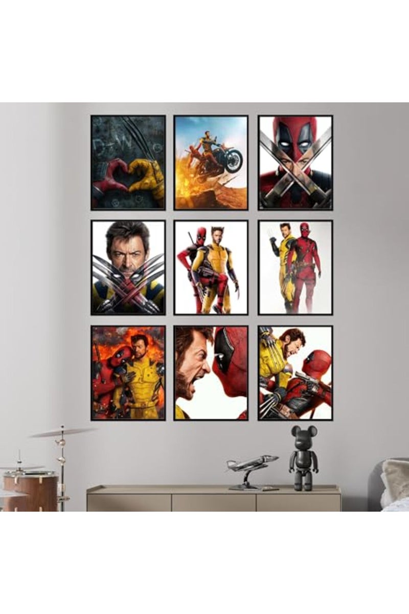 BigWig Prints ALAYRA Deadpool and Wolverine Poster - Deadpool Poster, Wolverine Merch, Superhero Movie Wall Art, Merchandise Room Decor Pictures Artwork Decorations, Gifts - Unframed Set of 9 (8x10) - Image 4