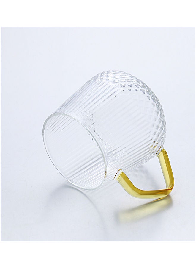 Relief Square Handle Cup Glass Clear 9.5x9.5x9cm - Image 5