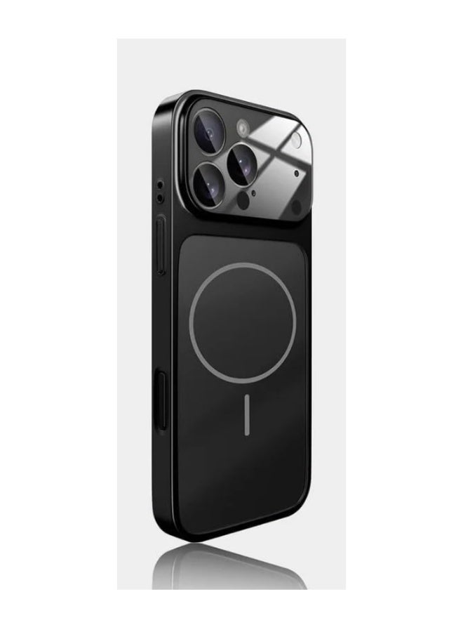 AG Glass Nano Matte Magnetic Case For iPhone 17 Pro Max Phone Case Ultra Slim Drom Protection, Military Grade Camera Perotection Magsafe Compatible Cover, Black | WIDGETS MATRIX - Image 1