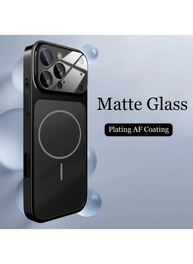 AG Glass Nano Matte Magnetic Case For iPhone 17 Pro Max Phone Case Ultra Slim Drom Protection, Military Grade Camera Perotection Magsafe Compatible Cover, Black | WIDGETS MATRIX - Image 5