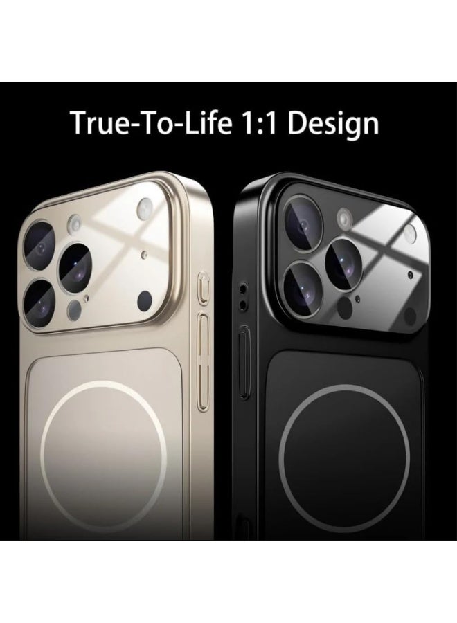 AG Glass Nano Matte Magnetic Case For iPhone 17 Pro Max Phone Case Ultra Slim Drom Protection, Military Grade Camera Perotection Magsafe Compatible Cover, Black | WIDGETS MATRIX - Image 2