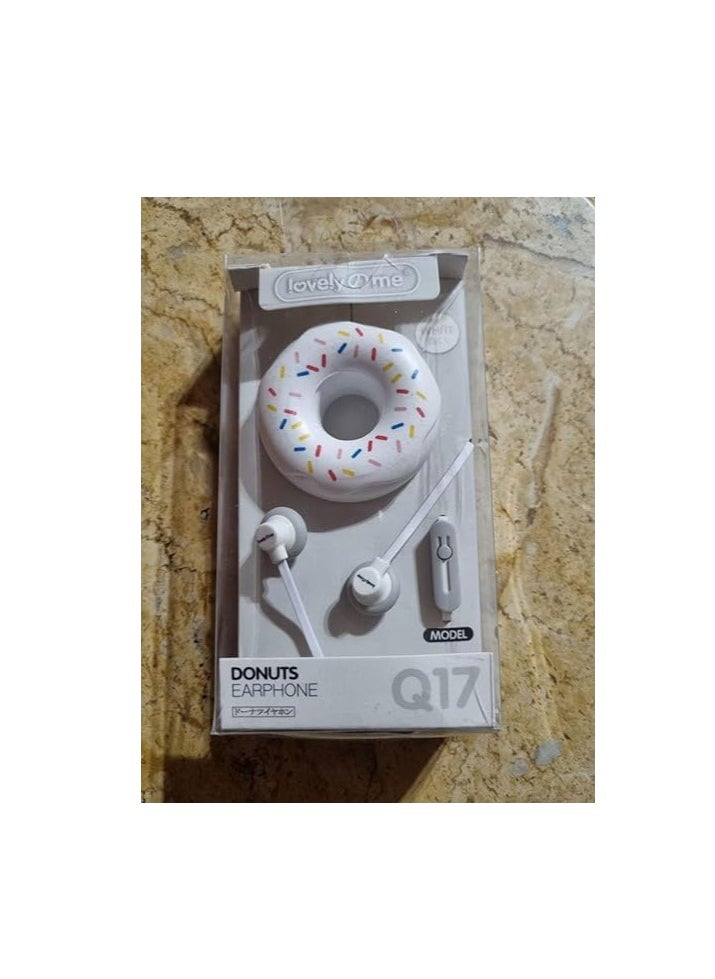 Comfortable Donut-Shaped Earbuds with Clear Sound Quality and Built-in Microphone for Noise-Free Calls. Compatible with All Devices, Perfect for iPhone and Android Phones! (White)