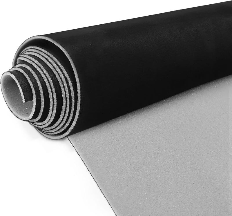 Wilaly Suede Headliner Fabric with Foam Backing - Black 96 x 60 Inch - Image 1