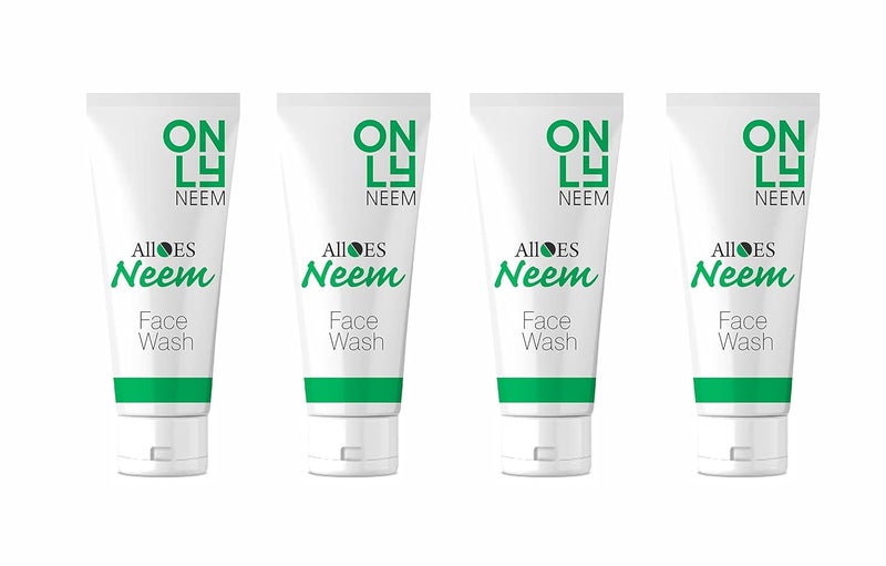 ALLOES PHARMACEUTICALS ALLOES Neem Face Wash For All Type Oily Acne Prone Normal Skin Daily Use For Women Men No Chemical Prevents Pores And Blackheads 100 Oil Soap Free Pack Of 4  - Image 1