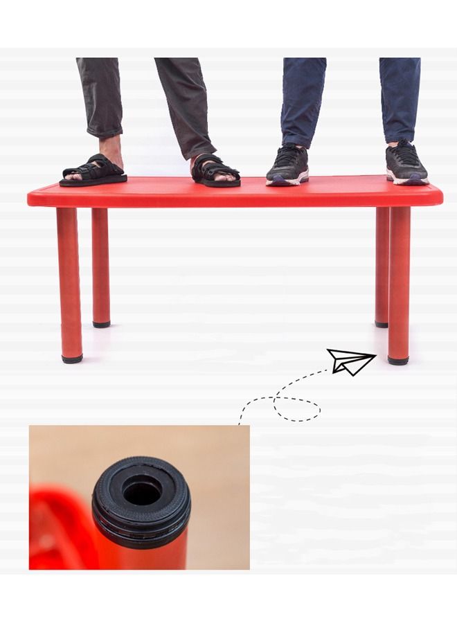 XIANGYU Kindergarten Red Square Table Early Teaching Children Learning Plastic Desks - Image 3