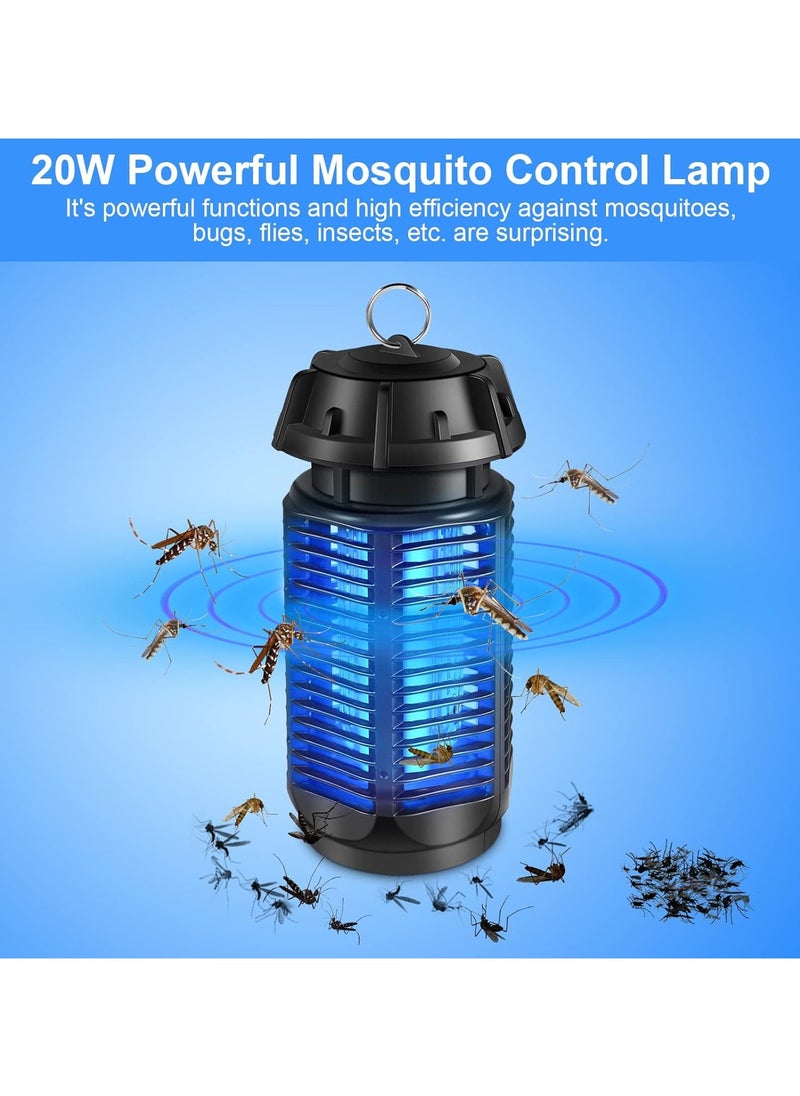 جوشبيرغ مبيد الحشرات الكهربائية ، في الهواء الطلق وداخل مبيد الحشرات مع التبديل -- 3000V عالية الطاقة مصباح الأشعة فوق البنفسجية ، IPX4 طارد البعوض للماء ، في الهواء الطلق ، مصيدة الذباب المنزلية ، الفناء الخلفي ، والتخييم  - Image 2