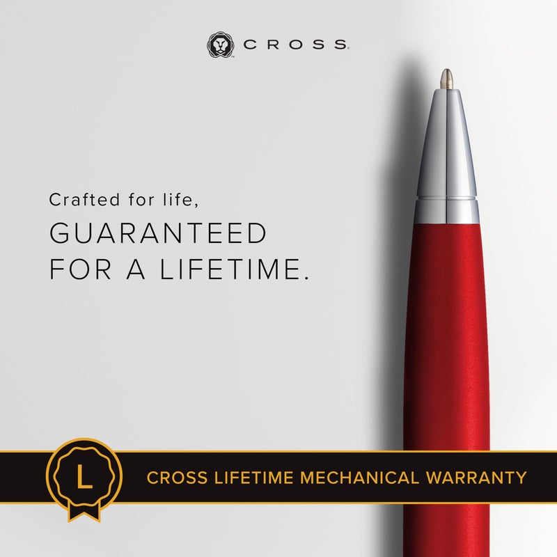 Cross Calais Refillable Ballpoint Pen, Medium Ballpen, Includes Premium Gift Box - Matte Metallic Crimson - Image 3
