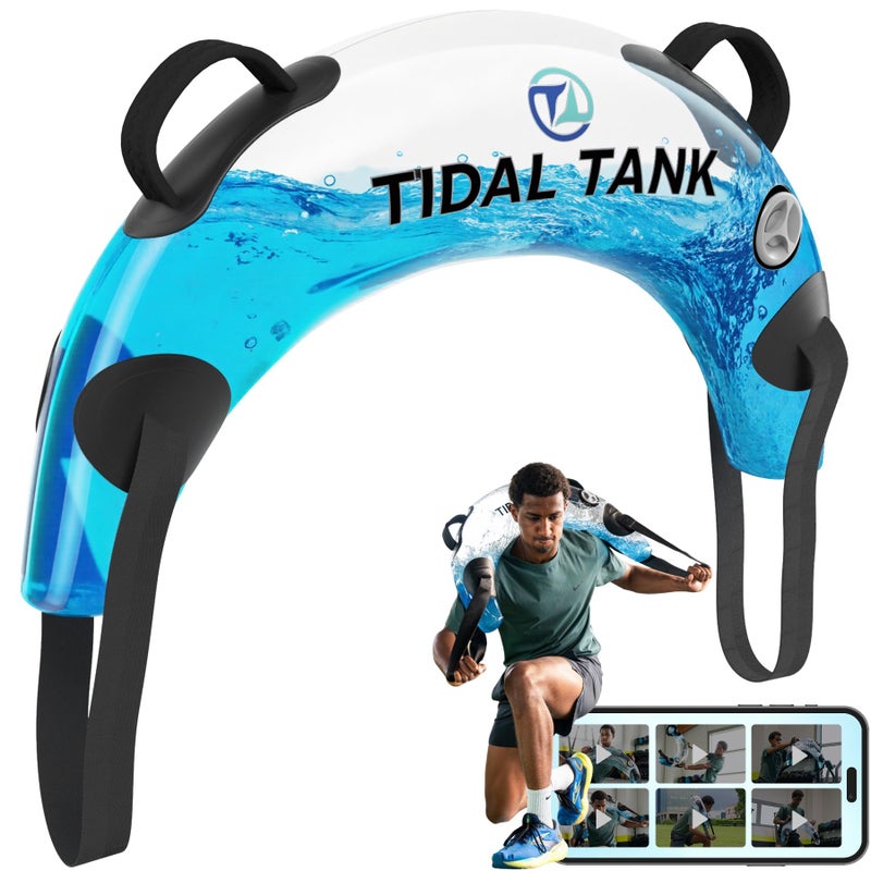 Tidal Tank Bulgarian WaterFilled Bulgarian Bag for Rotational Power Ox Bag for Explosive Strength Dynamic Training Adjustable Live Weight Workout Bag with App Video Library Access - Image 2