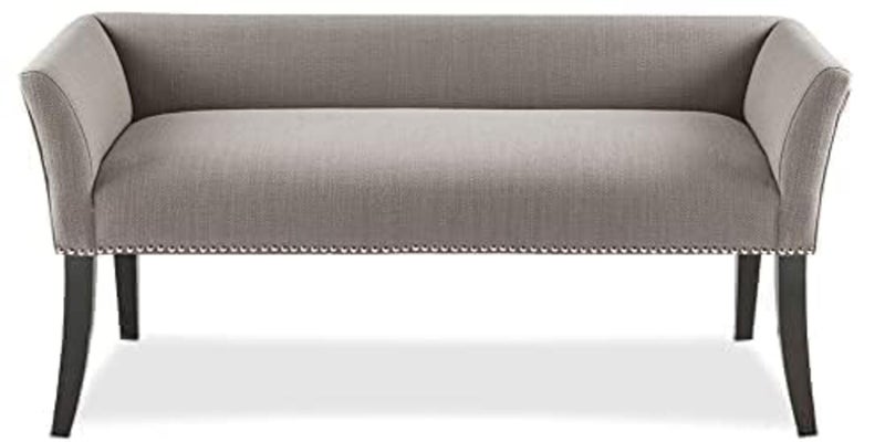 madison park Madison Park Welburn Bedroom Solid Wood Polyester Fabric Seating Modern Style 495W x 1925D x 23H Grey