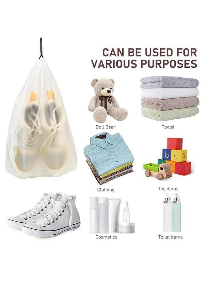 ASVERO Transparent Shoe Bags for Travel Large Clear Shoes Organizers Storage Pouch with Rope for Men and Women (Pack of 10) - Image 3
