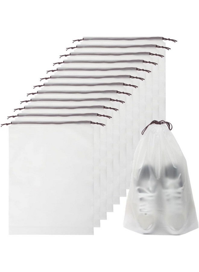 ASVERO Transparent Shoe Bags for Travel Large Clear Shoes Organizers Storage Pouch with Rope for Men and Women (Pack of 10) - Image 1