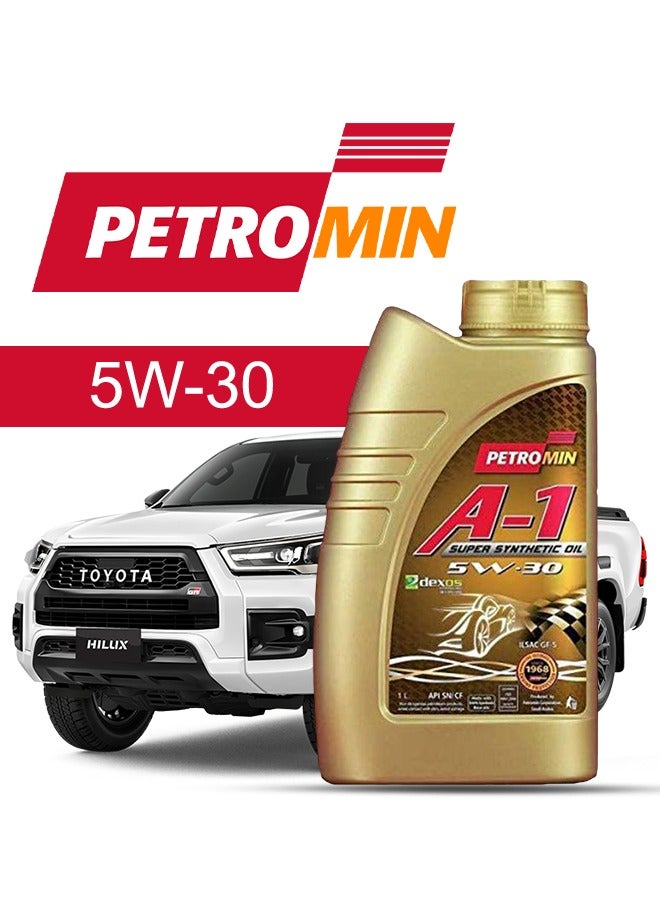 بيترومين زيت محرك سيارة تويوتا، هايلكس 2024 - 2004 - لزوجة 5w30 بترومين 6 لتر، مع فلتر زيت المحرك - 2004 2005 2006 2007 2008 2009 2010 2011 2012 2013 2014 2015 2016 2017 2018 2019 2020 2021 2022 2023 2024