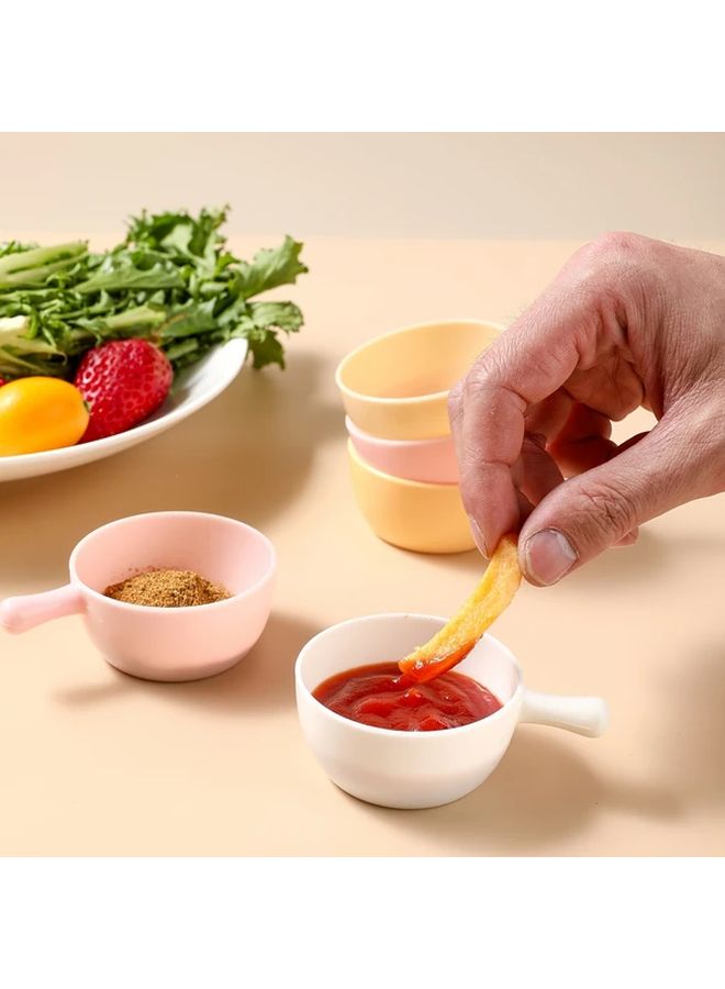 4pcs Colorful Plastic Macaron Dip Bowls Stackable Durable PP Serving Bowls - Image 3