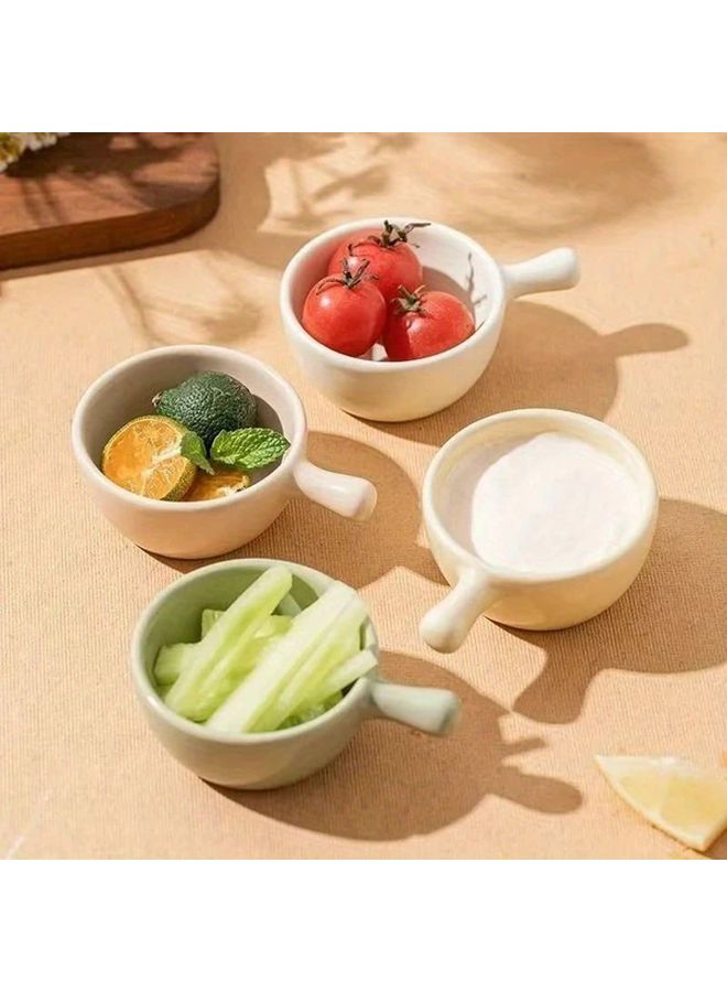 4pcs Colorful Plastic Macaron Dip Bowls Stackable Durable PP Serving Bowls - Image 1