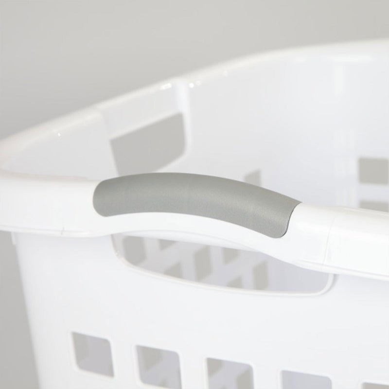 Sterilite Ultra Easy Carry Laundry Hamper, Comfort Handles to Easily Carry Clothes Between the Bedroom and Laundry Room, Plastic, White, 4-Pack - Image 5