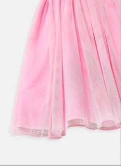 Nautinati Nautinati Girls' Rose Textured Sleeveless Knee Length Frock  - Image 4
