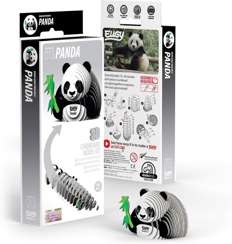 EUGY 013 Panda Eco-Friendly 3D Paper Puzzle [New Seal] - Image 2