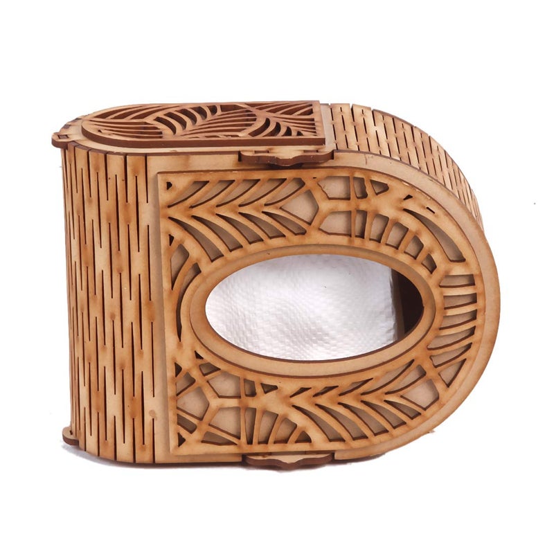 HIOLTY Wooden Attractive Tissue Holder Desk Tissue Box Holder Handcrafted Wooden Tissue Holder Beautiful Design Tissue Box 274 - Image 4