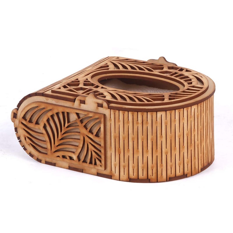 HIOLTY Wooden Attractive Tissue Holder Desk Tissue Box Holder Handcrafted Wooden Tissue Holder Beautiful Design Tissue Box 274 - Image 3