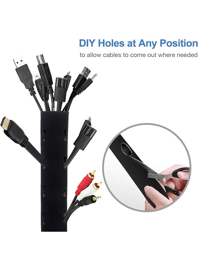 6 Pack Cable Management Sleeve Cord Management System For Tv Computer Home Entertainment 19 20 Inch Flexible Cable Sleeve Packaging Cover Organizer Black Jt 08362256 - pzsku/Z691D8B8F751DCE51E8EAZ/45/_/1740915648/19d7db6f-8cf7-4f05-bf67-2fee7bb830fd