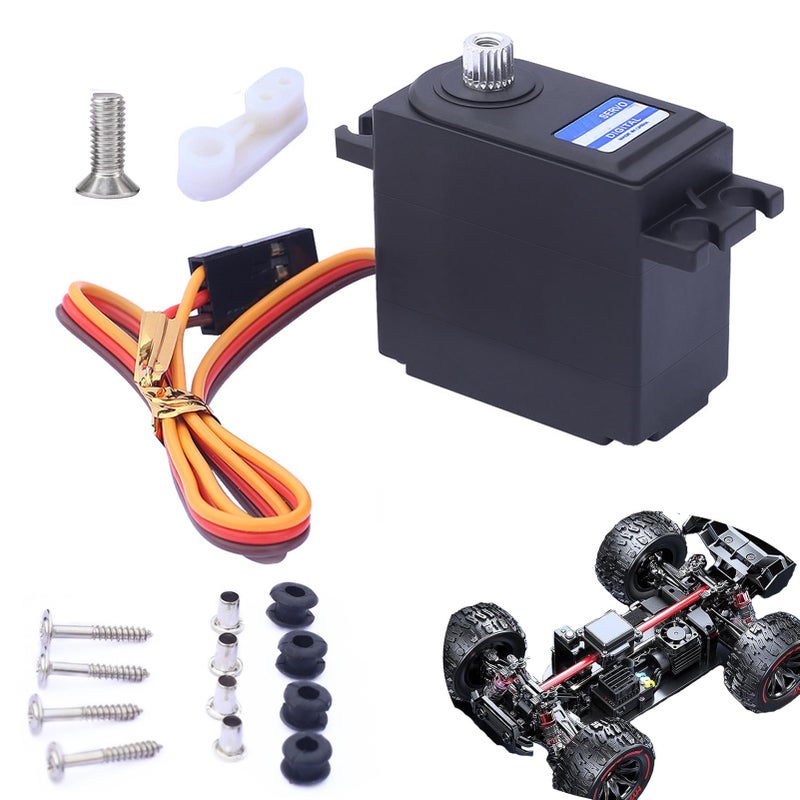fyfracing Upgrade Metal Servo for Hyper Go 114 H14bm RC CarUpgrade Digital Metal Servo Spare Parts for Jetwood DEERC 114 MJX 14209 14210Not Suitable for 1430114302 - Image 2