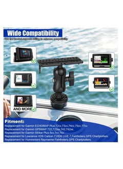 Y&D Fish Finder Accessories, Mount Base, 360 Degree Swivel Electronics Fishfinder Mount, Universal Mounting Plate  - Image 3