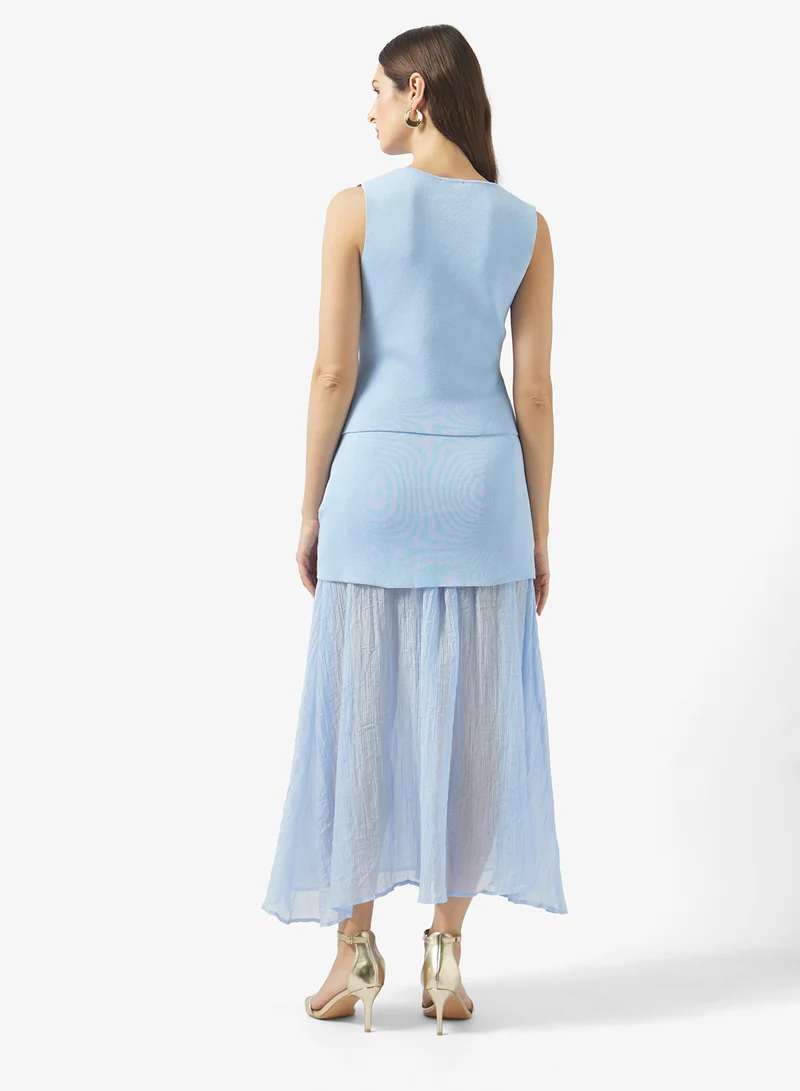 ELLA Vest & Pleate Skirt Set