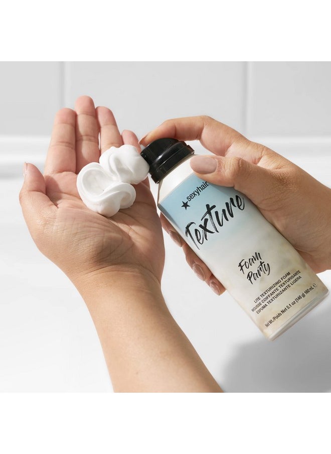 Sexy Hair - SexyHair Texture Foam Party Lite Texturizing Foam, 5.2 Oz - Packaging may vary - Image 1