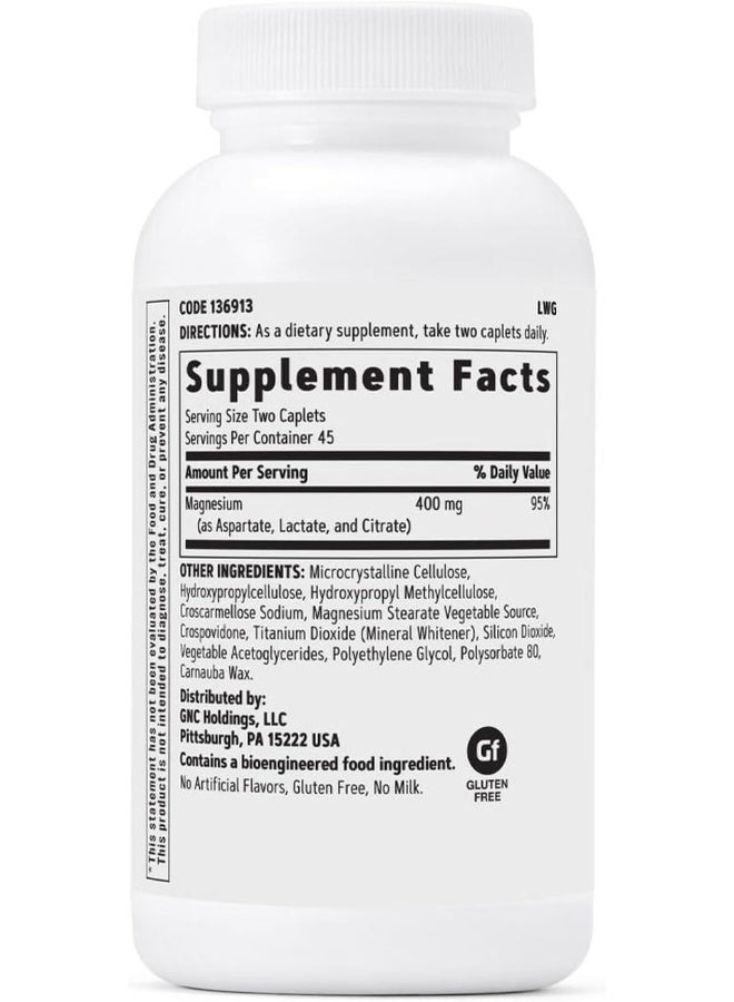 Super Magnesium 400Mg 90 Caplets Supports Strong Bones And Teeth
