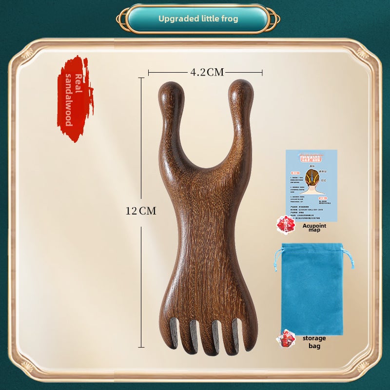 Generic Sandalwood Frog Massage Comb for Eye ReliefUpgrade [sandalwood] storage bag diagram Upgrade [sandalwood] storage bag diagram 