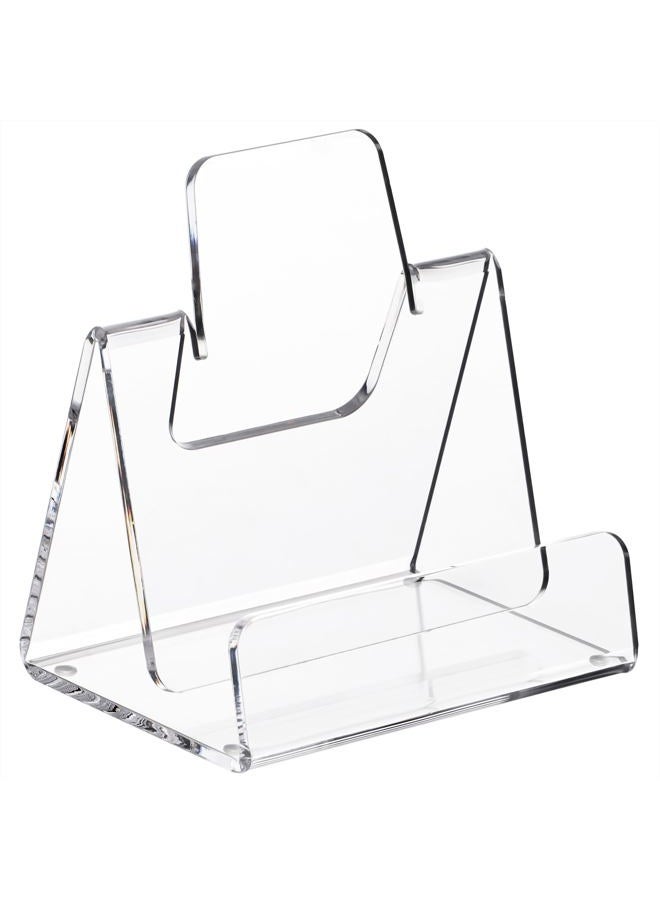 HeZone Acrylic Brochure Holder 5x6 Inch,Clear Pamphlet Holder Display Stand for Trifold 4&5&6 Inch Flyers,Pamphlets,Booklets,Menu,Leaflets for Office,Home,Store,1 Pack,A5 - Image 1