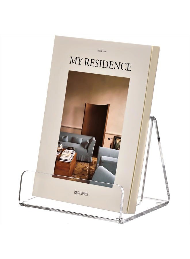 HeZone Acrylic Brochure Holder 5x6 Inch,Clear Pamphlet Holder Display Stand for Trifold 4&5&6 Inch Flyers,Pamphlets,Booklets,Menu,Leaflets for Office,Home,Store,1 Pack,A5 - Image 2