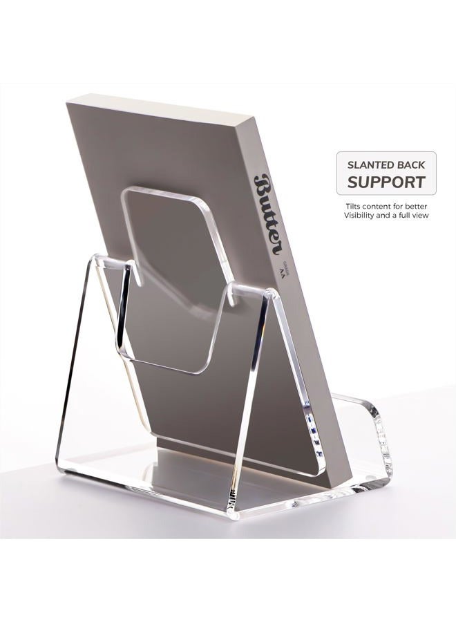 HeZone Acrylic Brochure Holder 5x6 Inch,Clear Pamphlet Holder Display Stand for Trifold 4&5&6 Inch Flyers,Pamphlets,Booklets,Menu,Leaflets for Office,Home,Store,1 Pack,A5 - Image 5