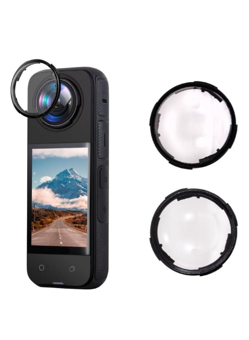 Zikra 2 Pcs Lens Guard Protective Cover, Insta360 X4 Lens Cap, Standard Removable Lens Guards, Sports Camera Rotating Optical Tempered Glass/PC Protective Mirror Lens, for Insta360 X4 Accessories - Image 1