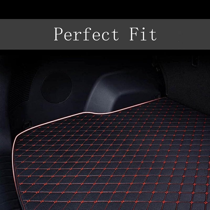 Custom Fit Leather Car Trunk Liner for MG 4 2022-2023, Waterproof Anti-Slip All-Weather Cargo Mat Boot Protection All Weather,Black-Beige - Image 3