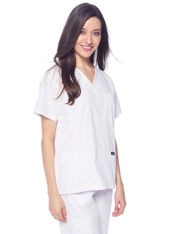 DAGACCI Medical Uniform Set for Women and Men, White, XS - Image 4