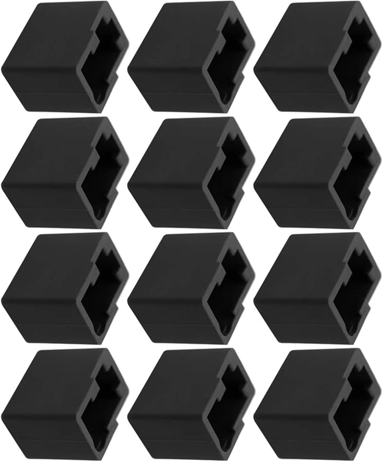 12 قطعة من أغطية السيليكون الساخنة السوداء لرأس الطابعة ثلاثية الأبعاد، أجزاء كتلة التسخين للطابعة - Image 1