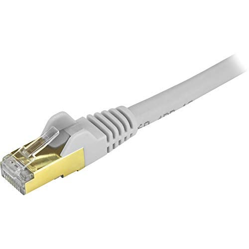 StarTech.com 3 ft CAT6a Ethernet Cable - 10 Gigabit Shielded Snagless RJ45 100W PoE Patch Cord - 10GbE STP Category 6a Network Cable - Gray Fluke Tested UL/TIA Certified (C6ASPAT3GR) Grey - Image 5