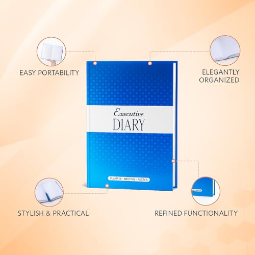 COI A4 240-Page Hardbound Diary | 70 GSM Bleed-Resistant Paper | Daily Planner, Meeting Agenda & Task Organizer | Professional Business Journal for Men & Wome - Image 4