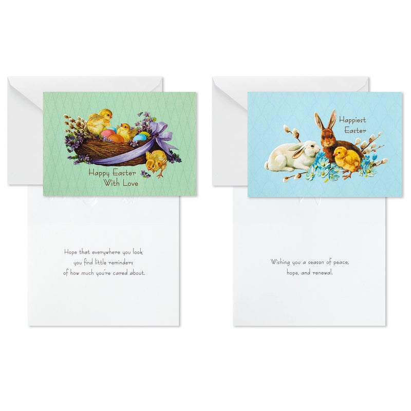 Hallmark Vintage Easter Cards Assortment, Chicks and Bunnies (24 Cards with Envelopes) - Image 4