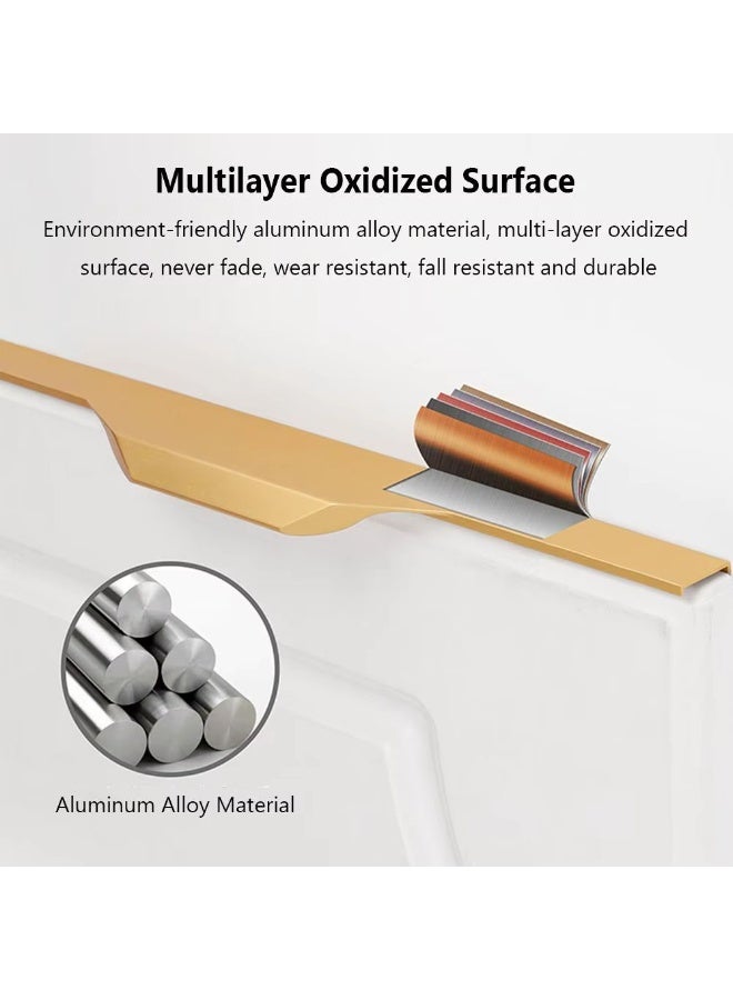 Matte Black Finger Edge Pull – Concealed Cabinet Handle for Doors & Drawers (300 mm) | Hidden Cupboard Handle, Modern Invisible Pull, Aluminium Alloy - Image 4