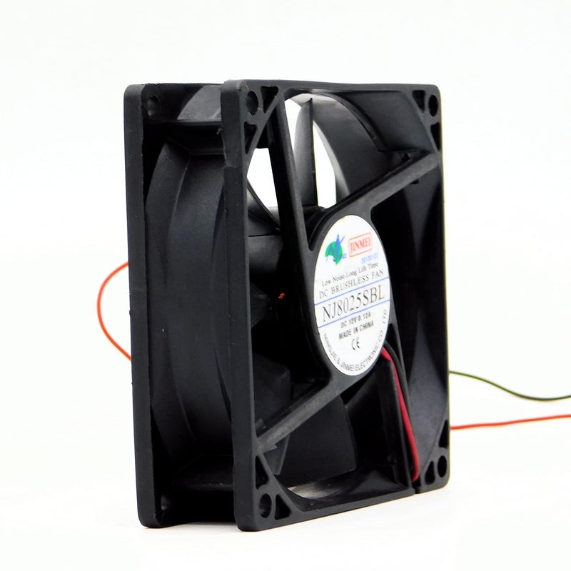 PGSA2Z NJ8025SBL Size 80X80X25mm DC12V 0.12A 2500 RPM Brushless Air Cooling Fan - Image 2