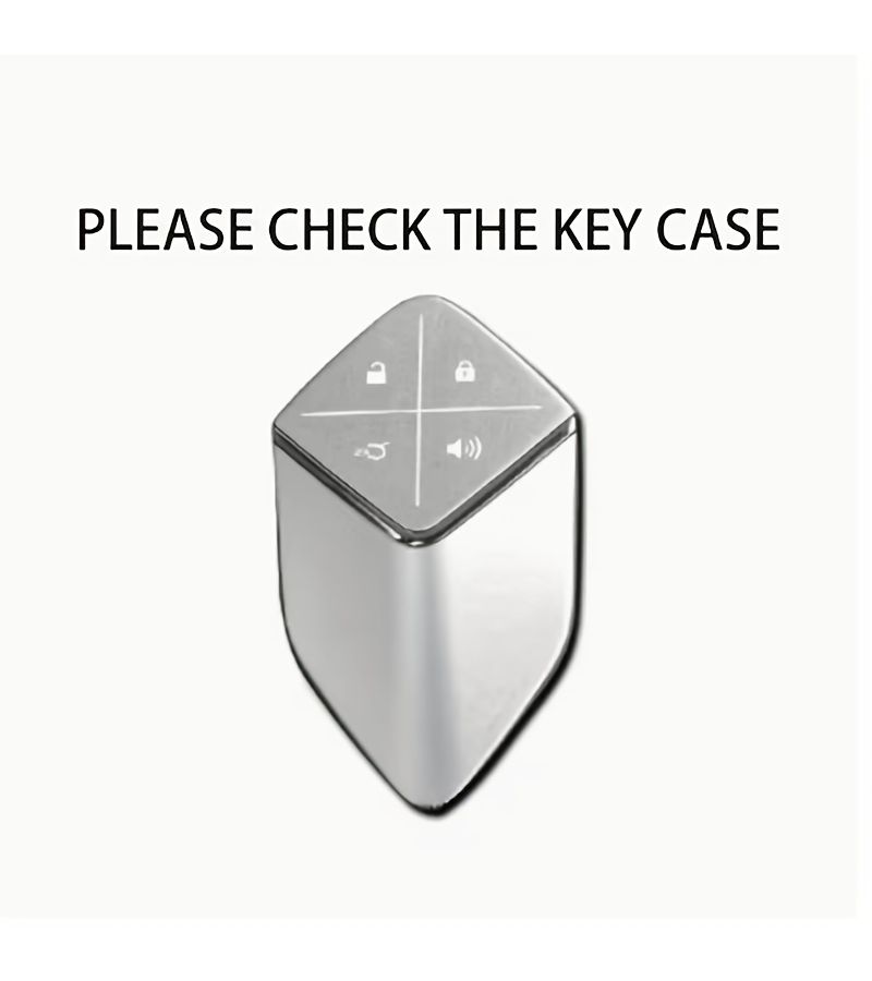 Changan Deep Blue S7 SL03 Car Remote Key Control Shell Protective Cover With Key Chain Durable Zinc Alloy Protective Shell Scratch Resistant Design Safe Key Ring Model E Sheep Butt Button Green Double Buckle Car Key Shell - Image 4