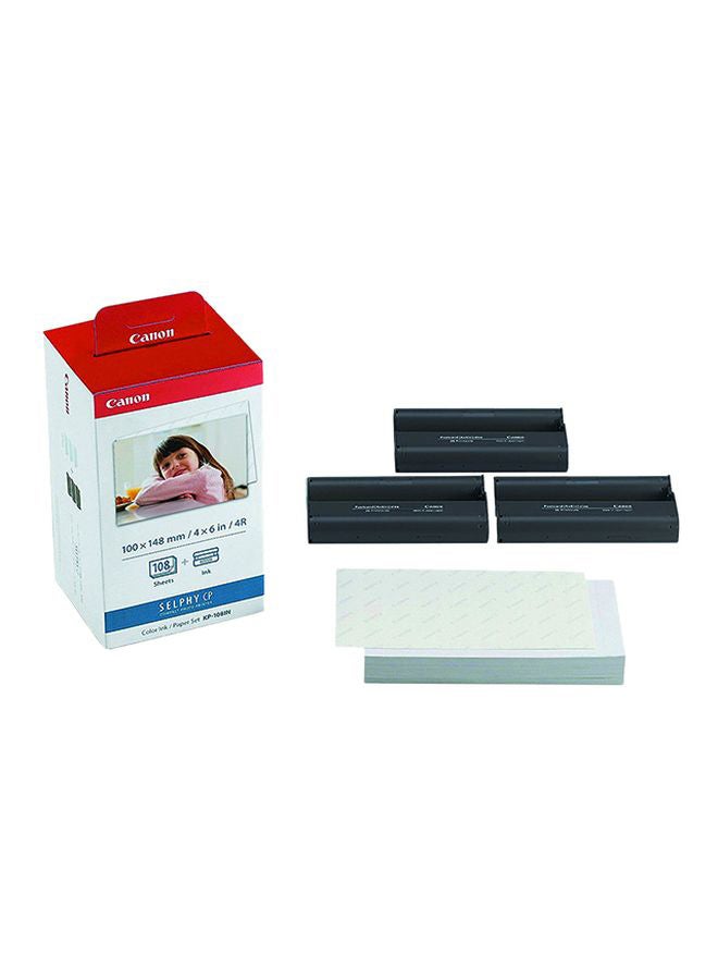 Canon Selphy CP KP-108IN Ink/Paper Set ‎Glossy White - Image 1