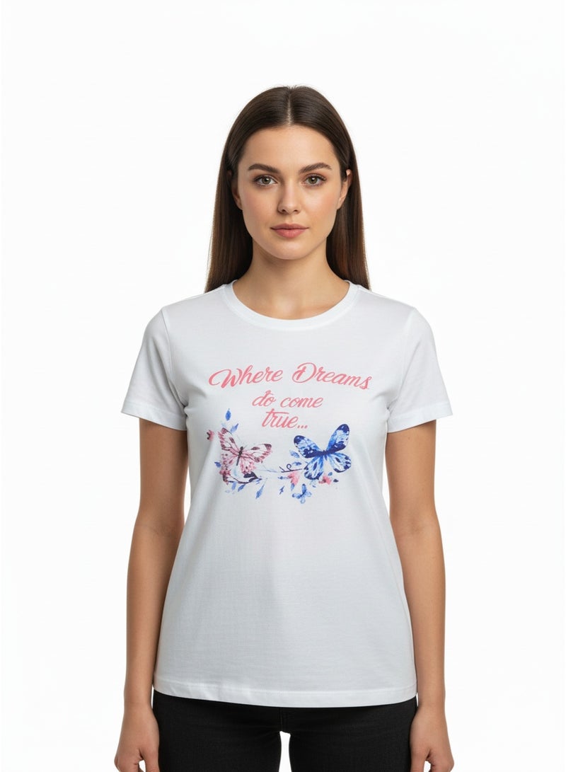 general T-SHIRT BODICE/NAINA LADIES PRINT S/S SV/HT-LT 102 - Image 1